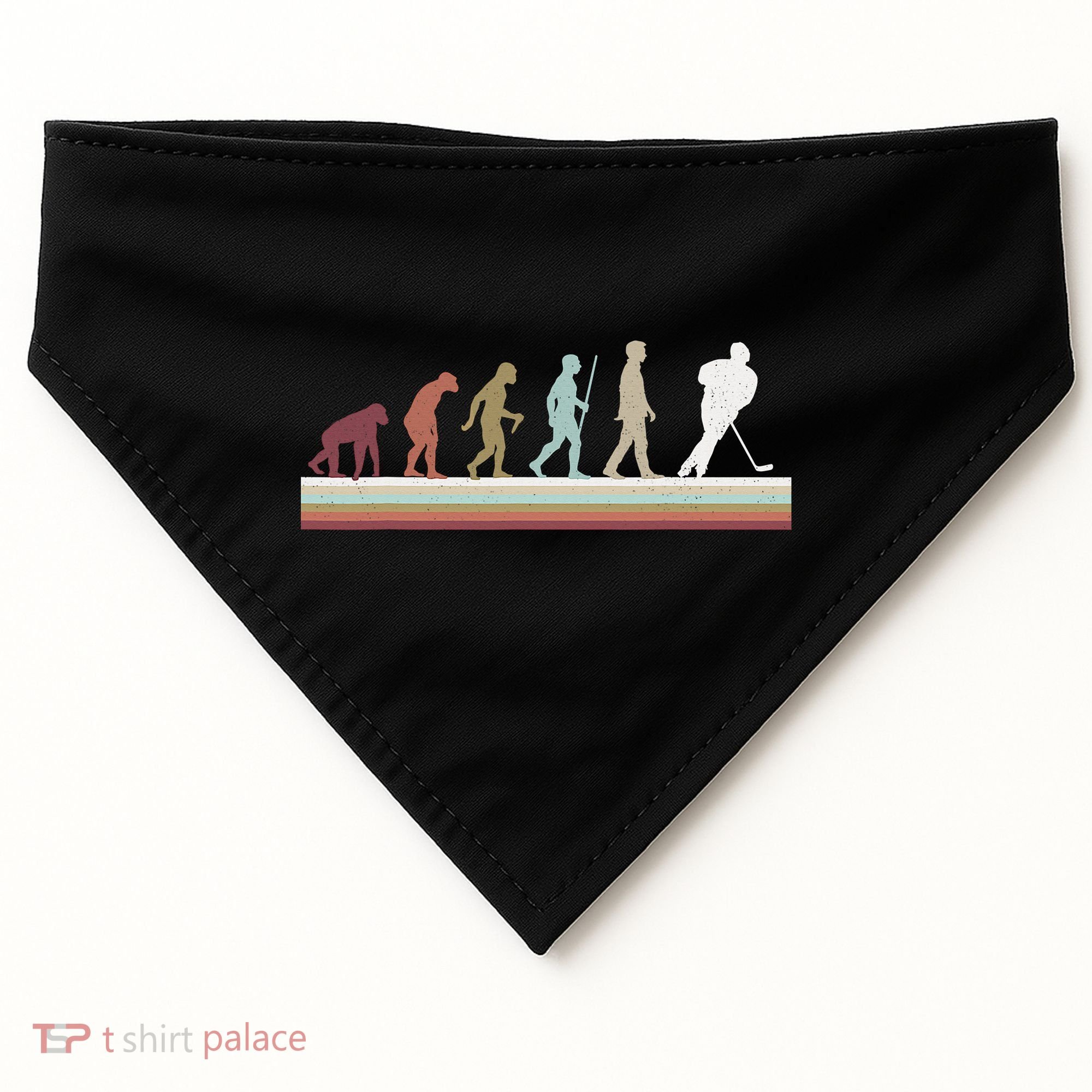 Ice Hockey Retro Evolution For Hockey Player USA-Made Doggie Bandana