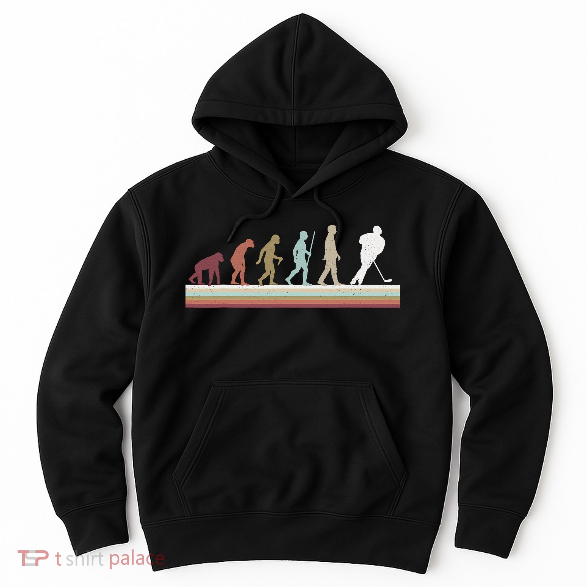 Ice Hockey Retro Evolution For Hockey Player Hoodie