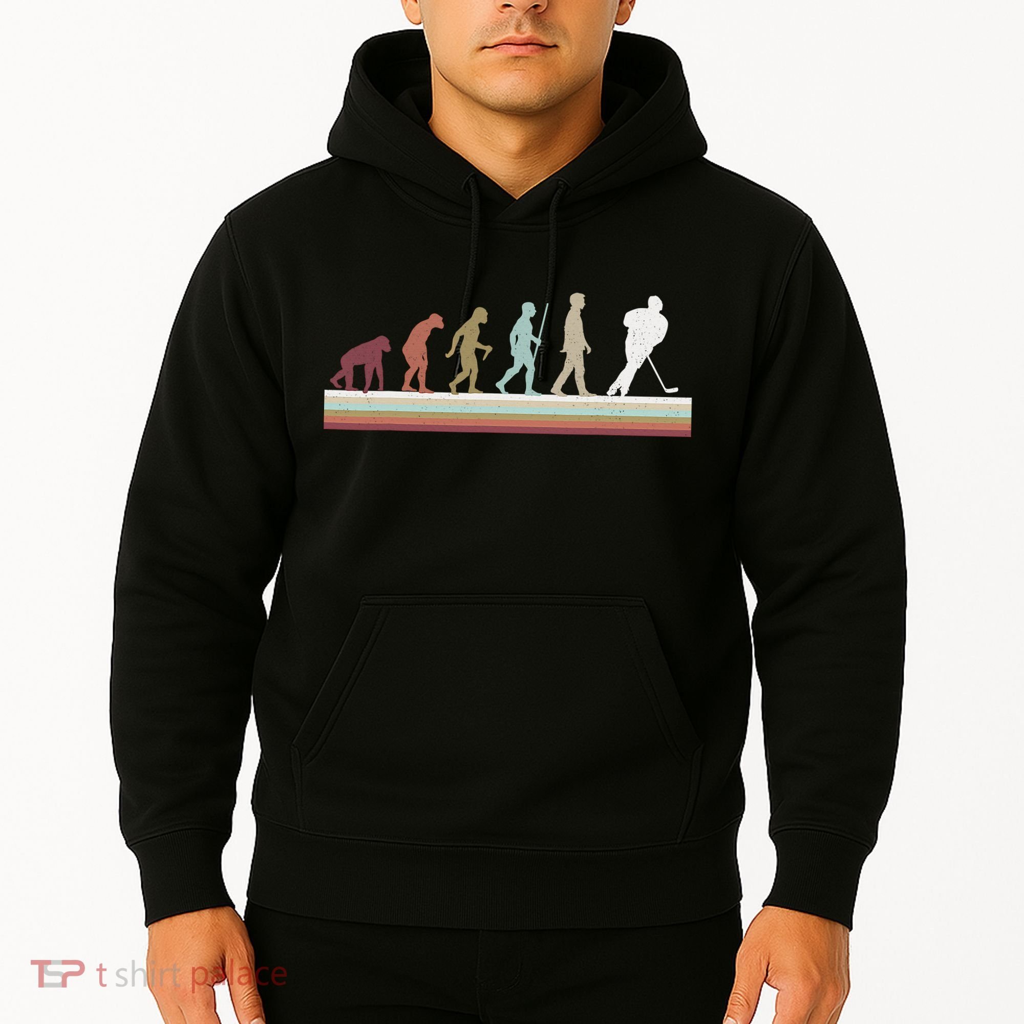 Ice Hockey Retro Evolution For Hockey Player Hoodie