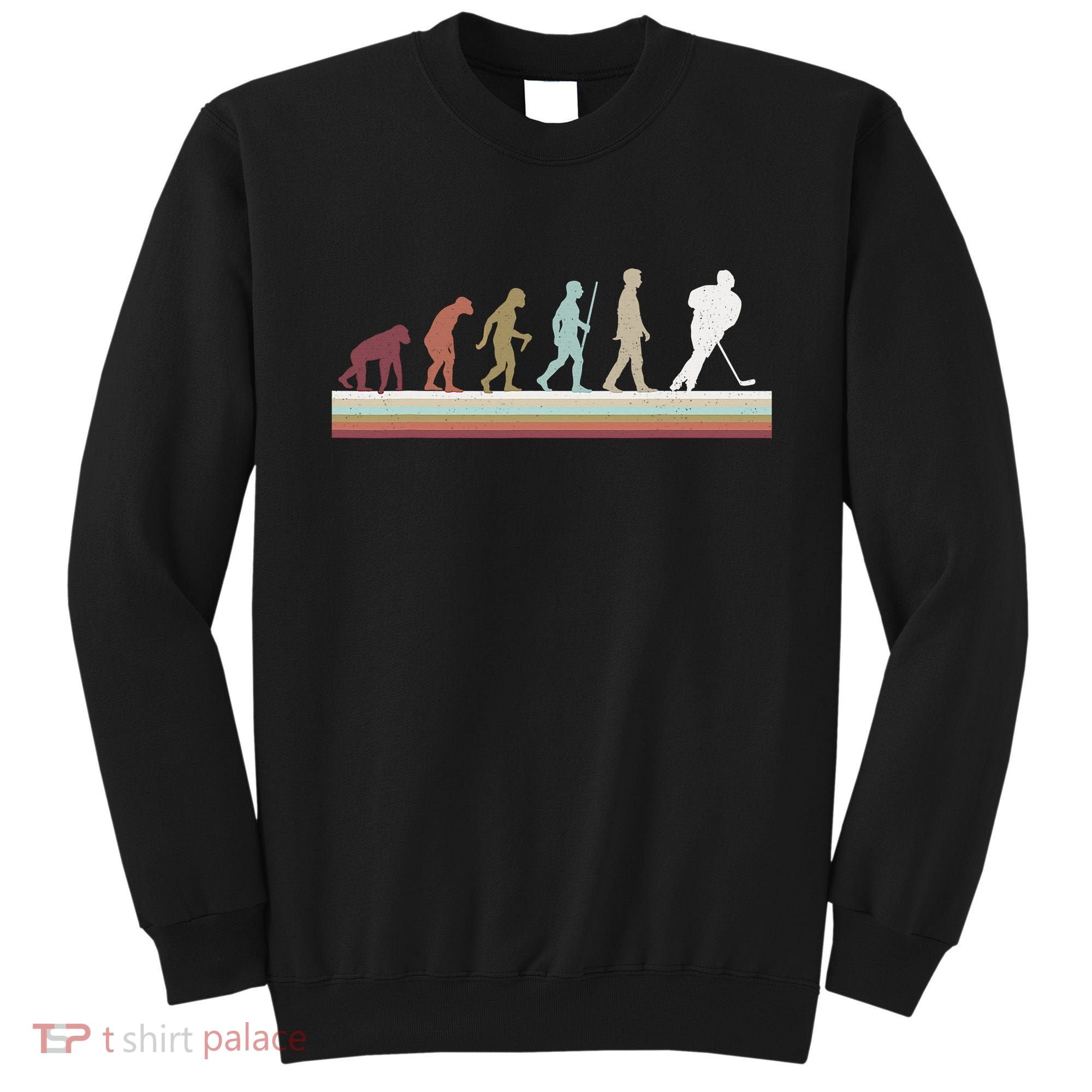 Ice Hockey Retro Evolution For Hockey Player Sweatshirt