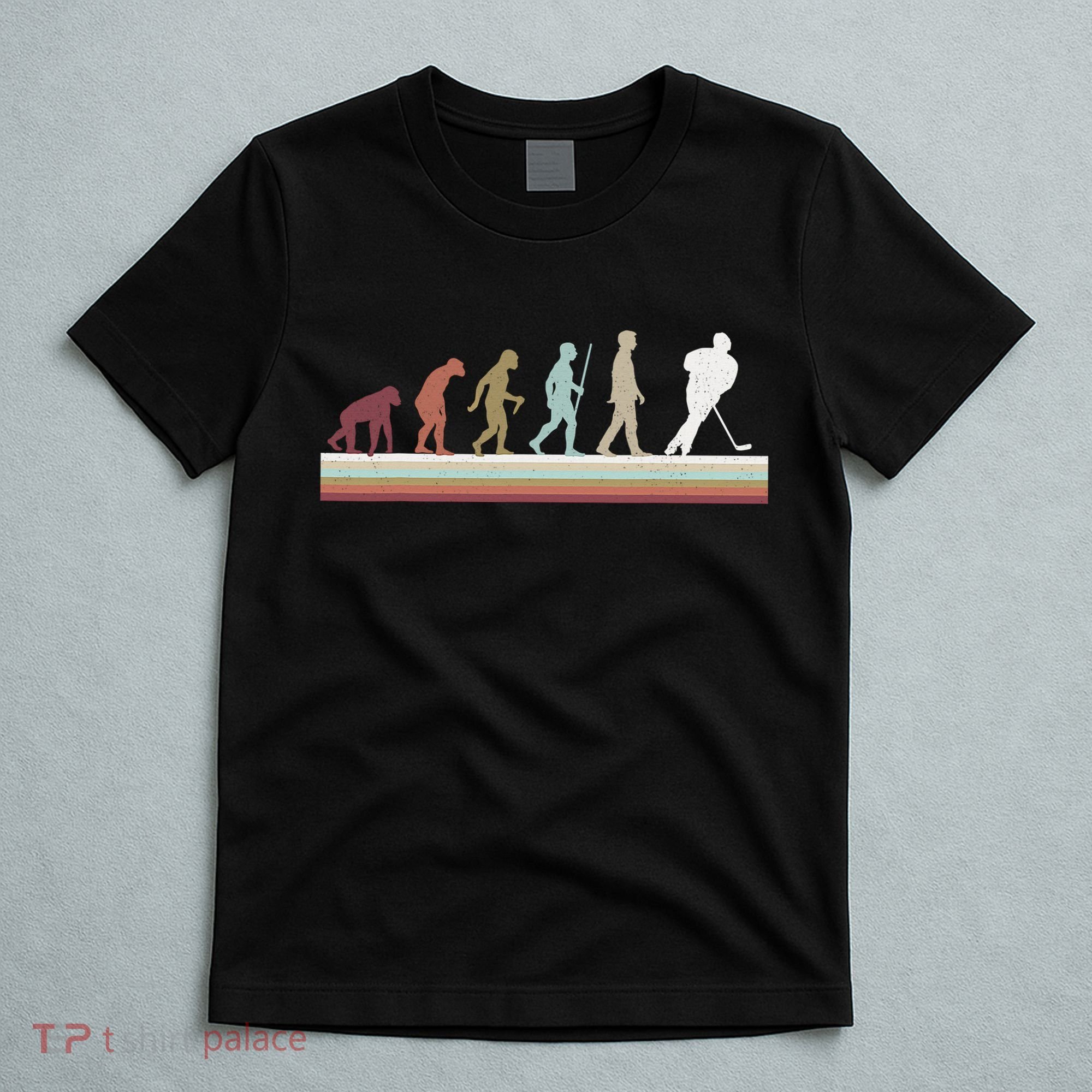 Ice Hockey Retro Evolution For Hockey Player T-Shirt