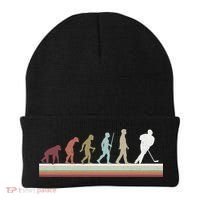 Ice Hockey Retro Evolution For Hockey Player Beanie thumb 0
