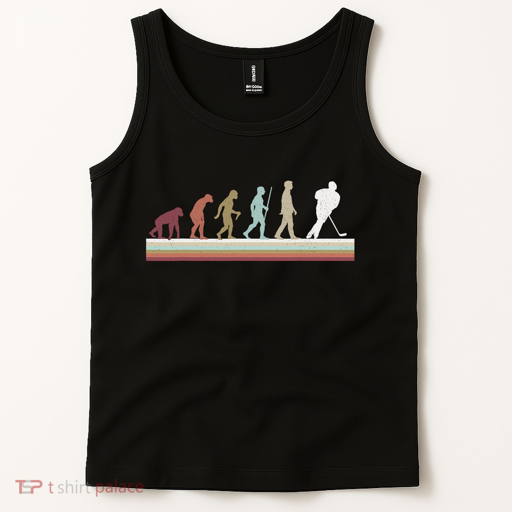 Ice Hockey Retro Evolution For Hockey Player Tank Top
