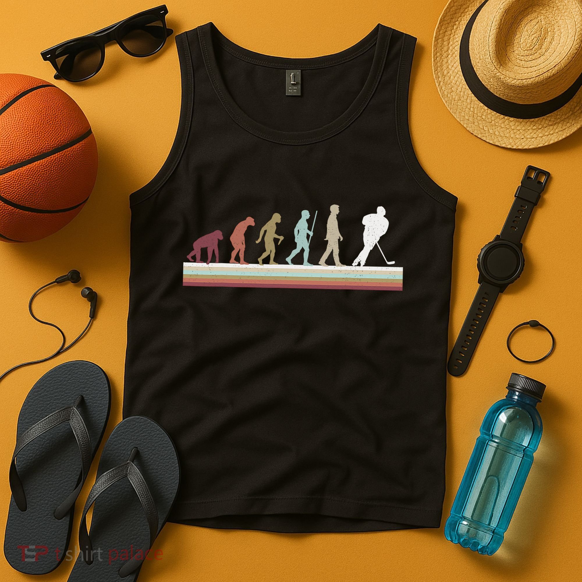 Ice Hockey Retro Evolution For Hockey Player Tank Top