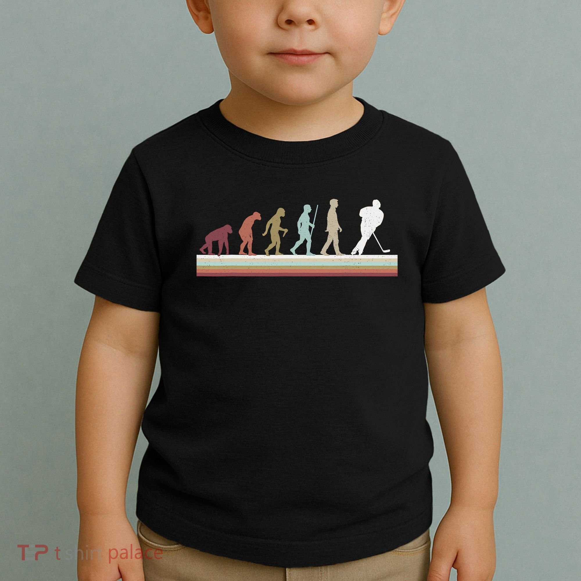 Ice Hockey Retro Evolution For Hockey Player Toddler T-Shirt
