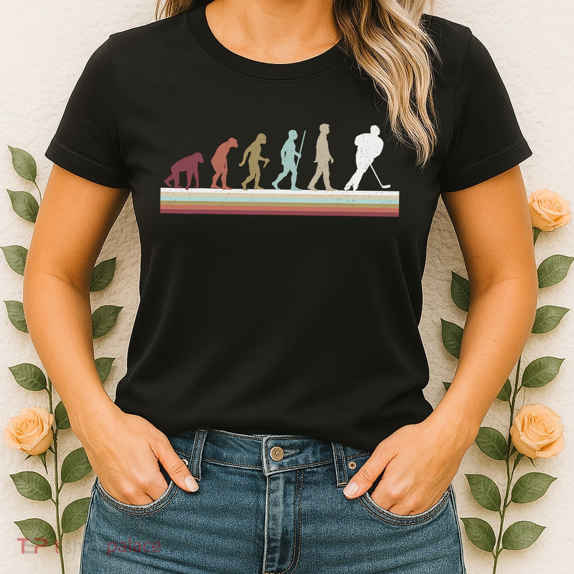 Ice Hockey Retro Evolution For Hockey Player Women's T-Shirt