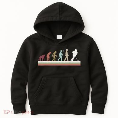 Ice Hockey Retro Evolution For Hockey Player Kids Hoodie
