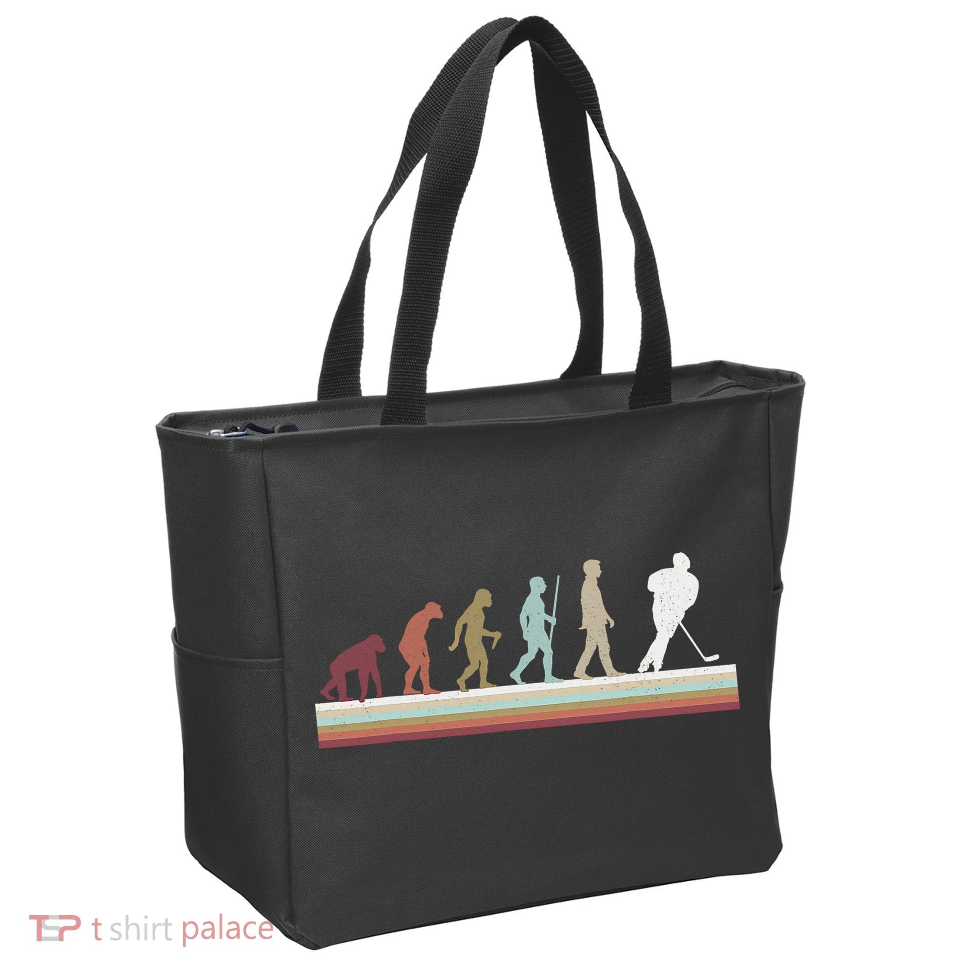 Ice Hockey Retro Evolution For Hockey Player Tote Bag