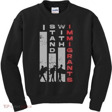 Immigrants Human Rights And I Stand With Immigrants Kids Sweatshirt