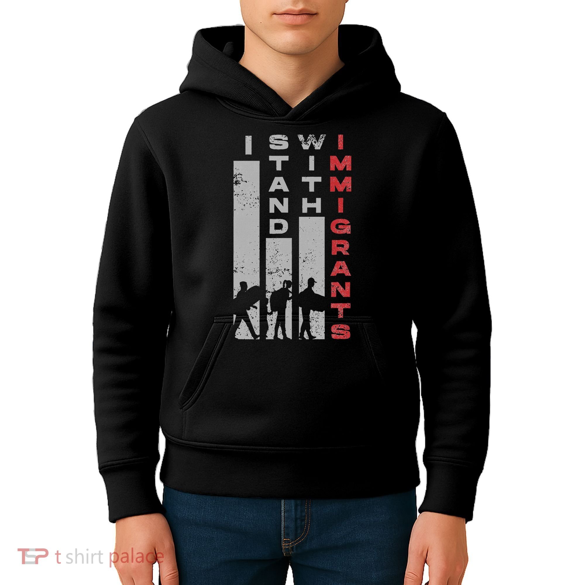 Immigrants Human Rights And I Stand With Immigrants Kids Hoodie