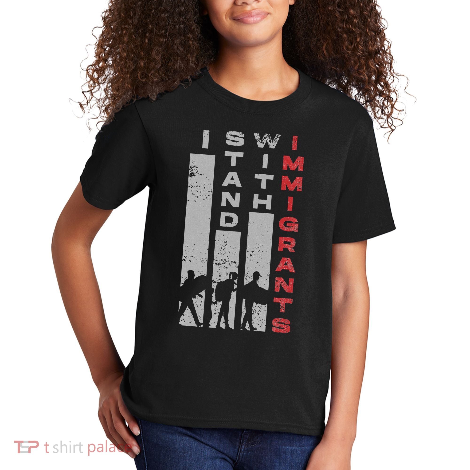 Immigrants Human Rights And I Stand With Immigrants Kids T-Shirt