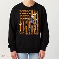 Ice Hockey Skeleton Halloween Ice Hockey Player Women's Sweatshirt thumb 0