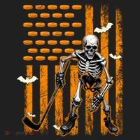 Ice Hockey Skeleton Halloween Ice Hockey Player Women's Sweatshirt thumb 2