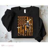 Ice Hockey Skeleton Halloween Ice Hockey Player Sweatshirt thumb 2
