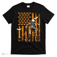 Ice Hockey Skeleton Halloween Ice Hockey Player T-Shirt thumb 0