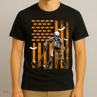 Ice Hockey Skeleton Halloween Ice Hockey Player T-Shirt thumb 3