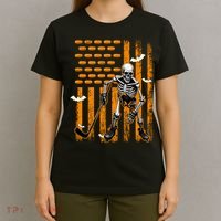 Ice Hockey Skeleton Halloween Ice Hockey Player T-Shirt thumb 4