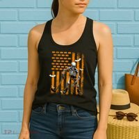Ice Hockey Skeleton Halloween Ice Hockey Player Women's Tank Top thumb 2