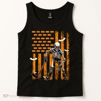 Ice Hockey Skeleton Halloween Ice Hockey Player Tank Top thumb 2