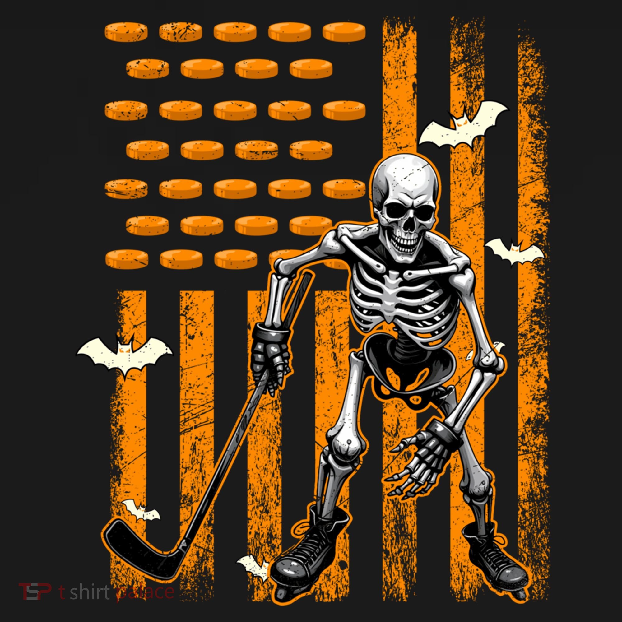 Ice Hockey Skeleton Halloween Ice Hockey Player Women's Long Sleeve Shirt