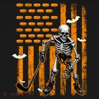 Ice Hockey Skeleton Halloween Ice Hockey Player Women's T-Shirt thumb 6