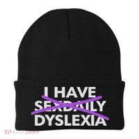 I Have Sexdaily Dyslexia Funny Meme Beanie thumb 0