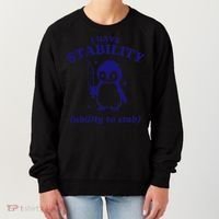 I Have Stability Ability To Stab Funny Penguin Women's Sweatshirt thumb 0