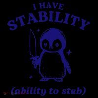 I Have Stability Ability To Stab Funny Penguin Women's Hoodie thumb 2