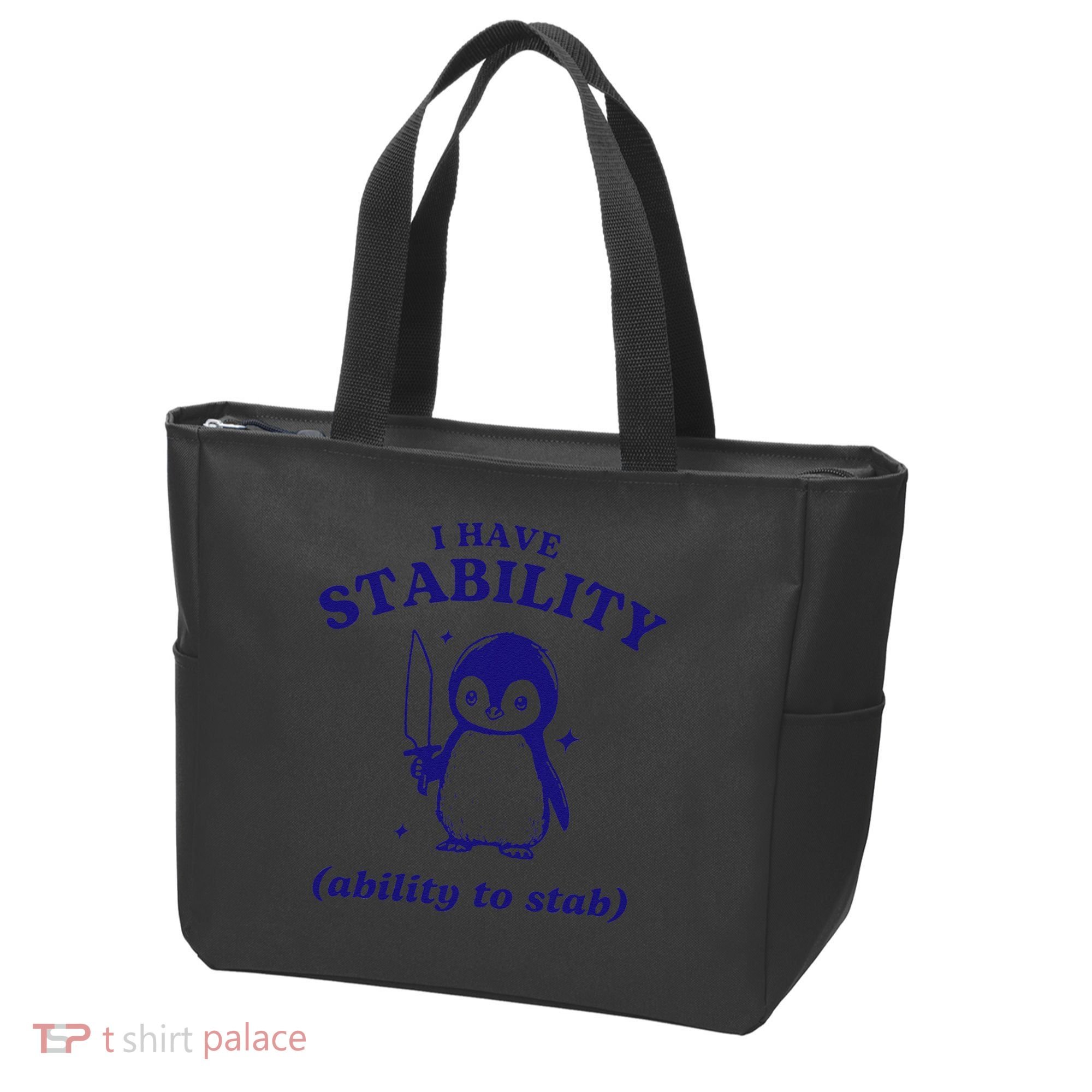 I Have Stability Ability To Stab Funny Penguin Tote Bag