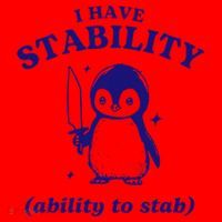I Have Stability Ability To Stab Funny Penguin Santa Hat thumb 1