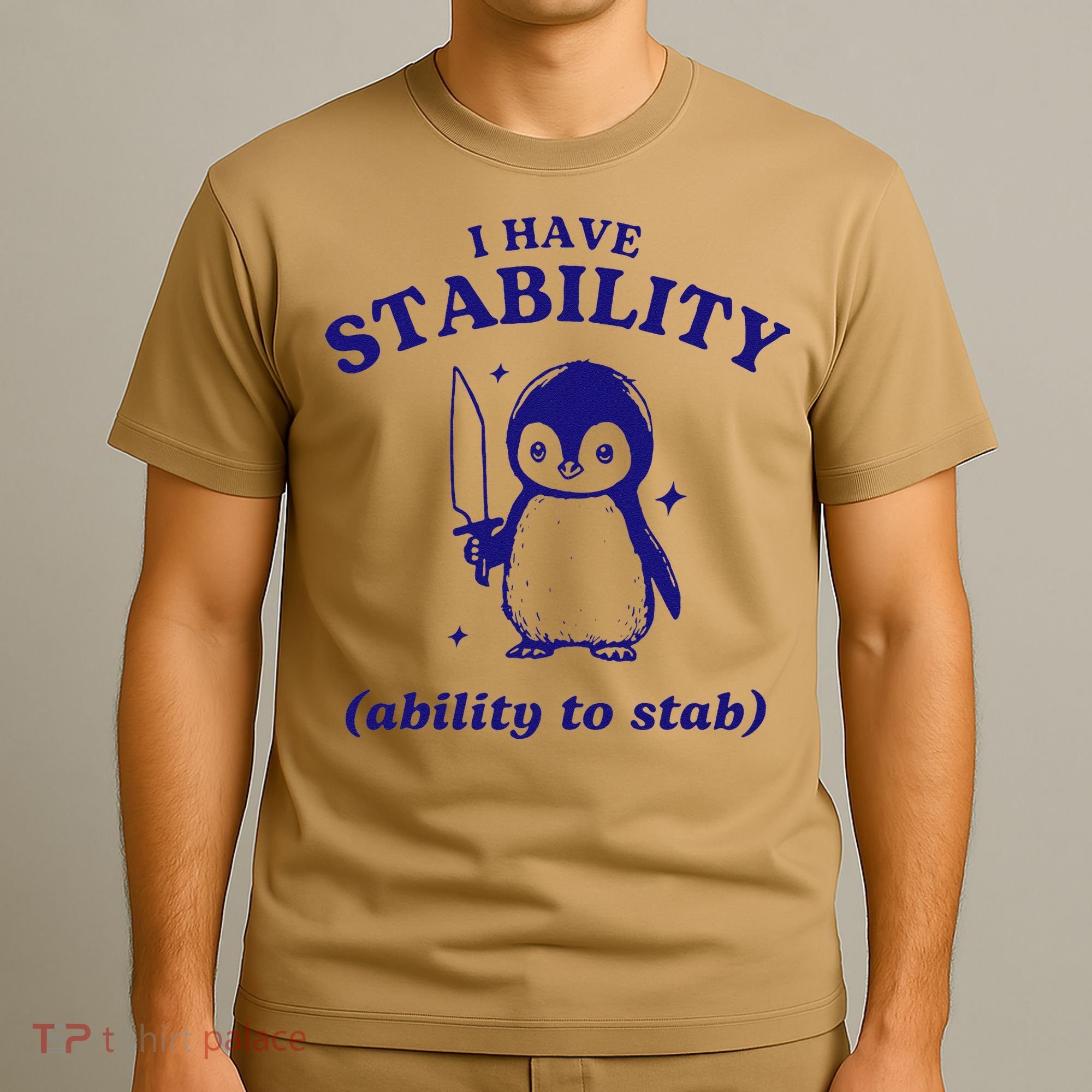 I Have Stability Ability To Stab Funny Penguin T-Shirt