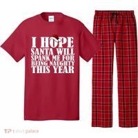 I Hope Santa Will Spank Me For Being Naughty This Year Pajama Set thumb 0