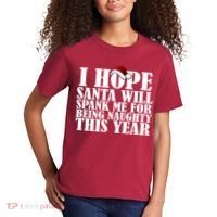 I Hope Santa Will Spank Me For Being Naughty This Year Kids T-Shirt thumb 2
