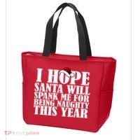 I Hope Santa Will Spank Me For Being Naughty This Year Tote Bag thumb 3