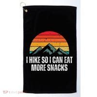 I Hike So I Can Eat More Snacks As A Funny Hiking Golf Towel thumb 0