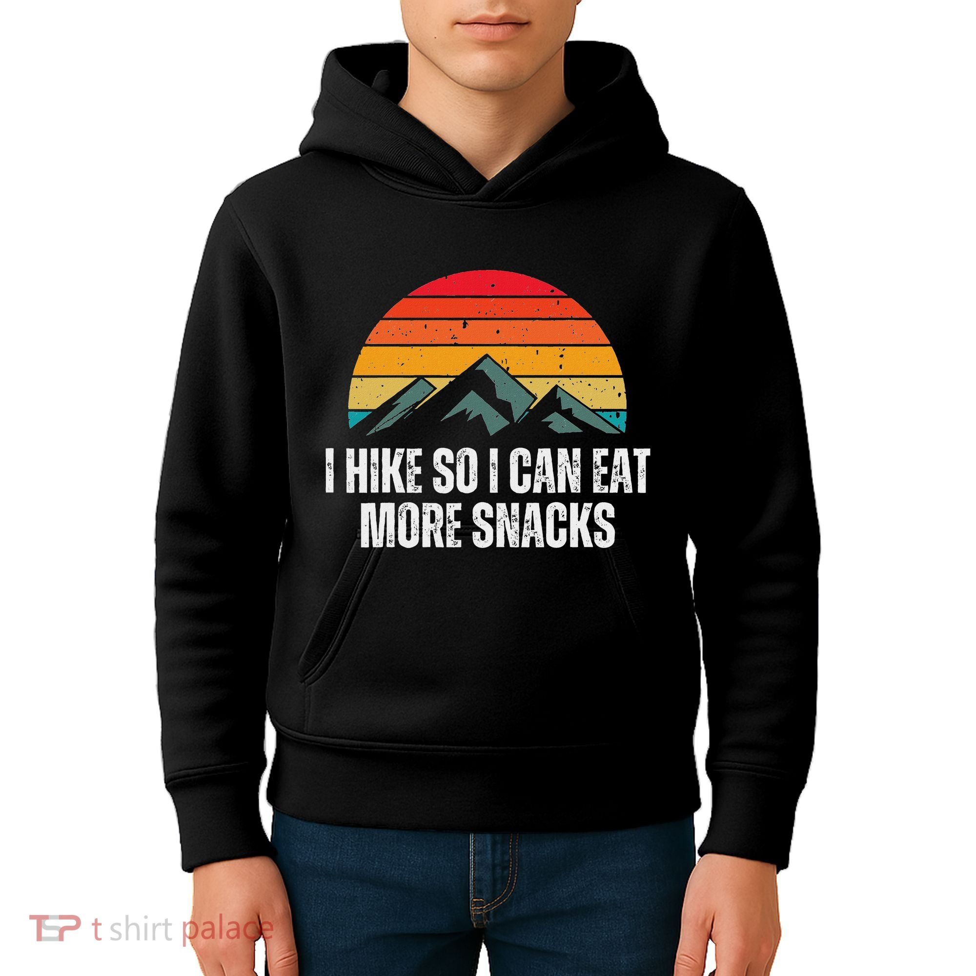 I Hike So I Can Eat More Snacks As A Funny Hiking Kids Hoodie