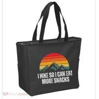 I Hike So I Can Eat More Snacks As A Funny Hiking Tote Bag thumb 2