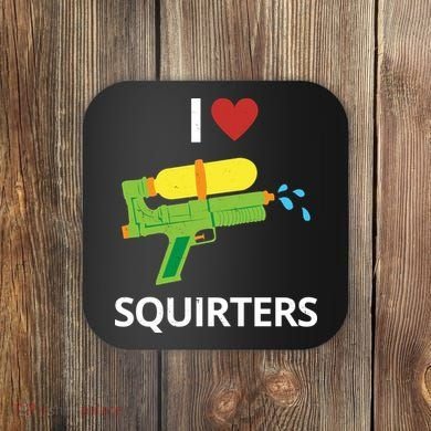I Heart Squirters Funny Water Gun Coaster