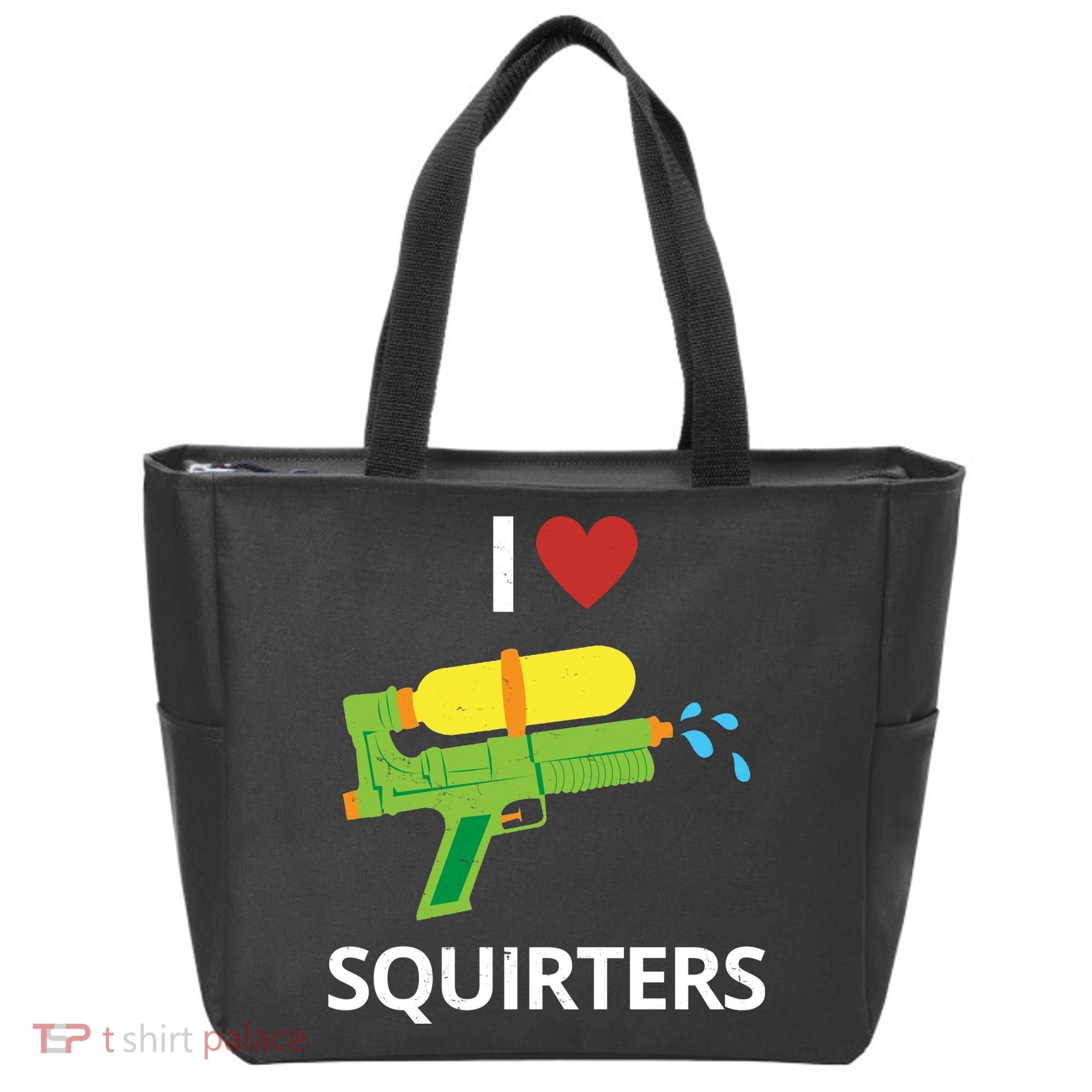 I Heart Squirters Funny Water Gun Tote Bag