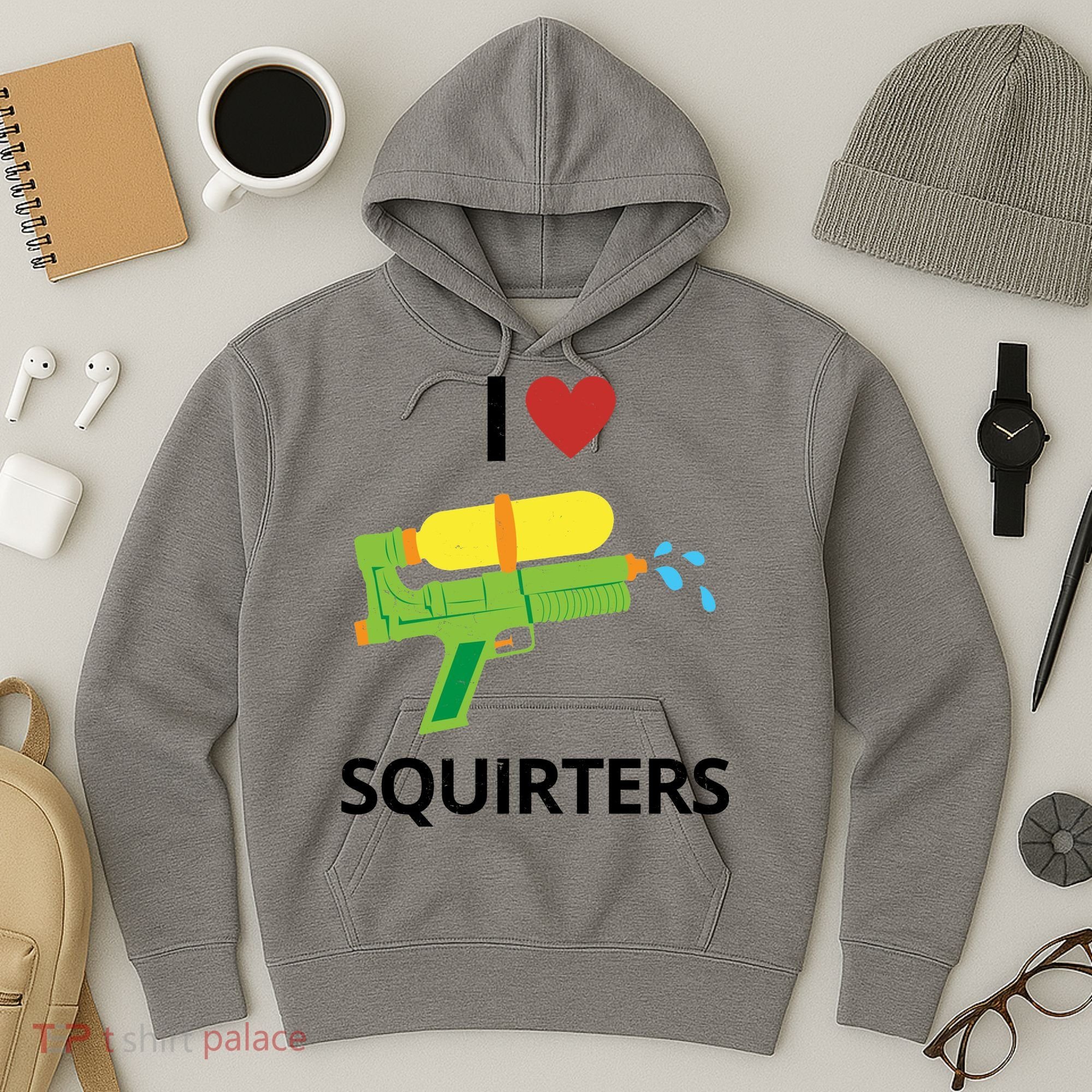 I Heart Squirters Funny Water Gun Hoodie