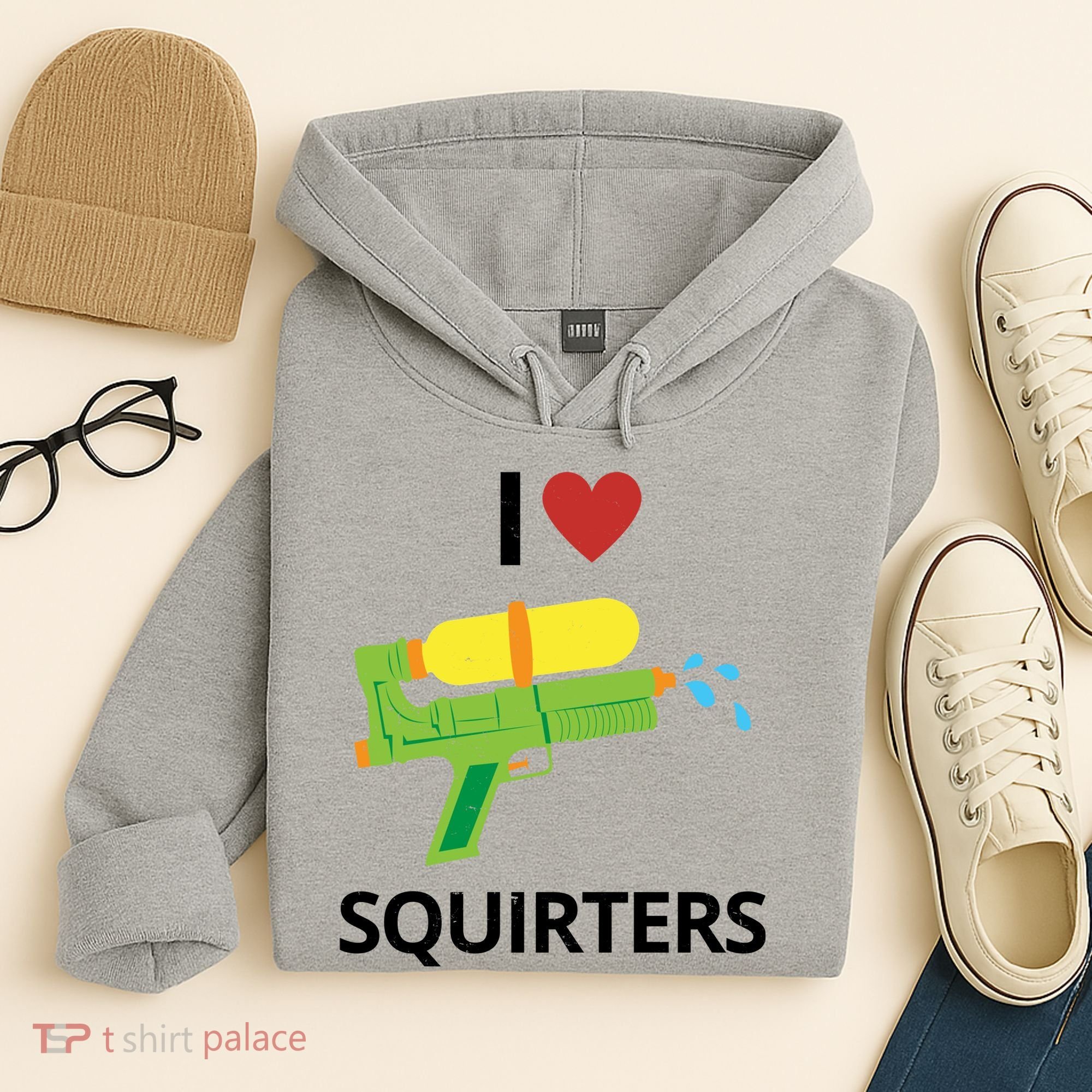 I Heart Squirters Funny Water Gun Hoodie