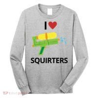 I Heart Squirters Funny Water Gun Long Sleeve Shirt thumb 0
