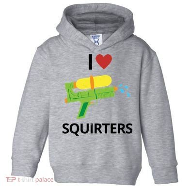 I Heart Squirters Funny Water Gun Toddler Hoodie