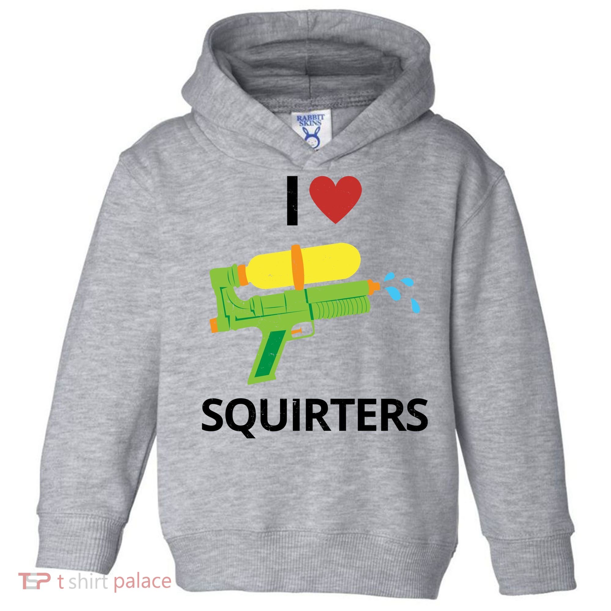 I Heart Squirters Funny Water Gun Toddler Hoodie