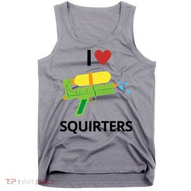 I Heart Squirters Funny Water Gun Tank Top
