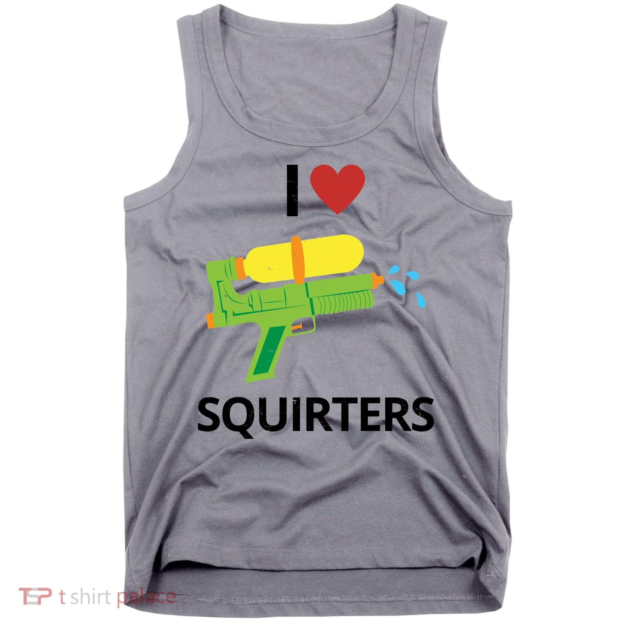 I Heart Squirters Funny Water Gun Tank Top
