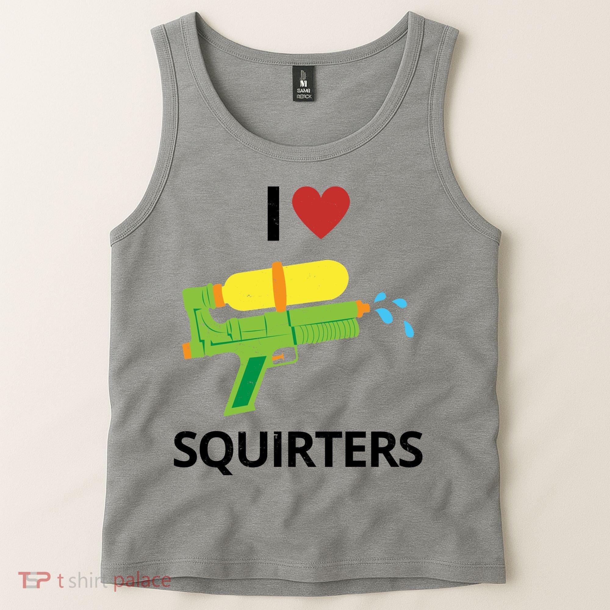 I Heart Squirters Funny Water Gun Tank Top