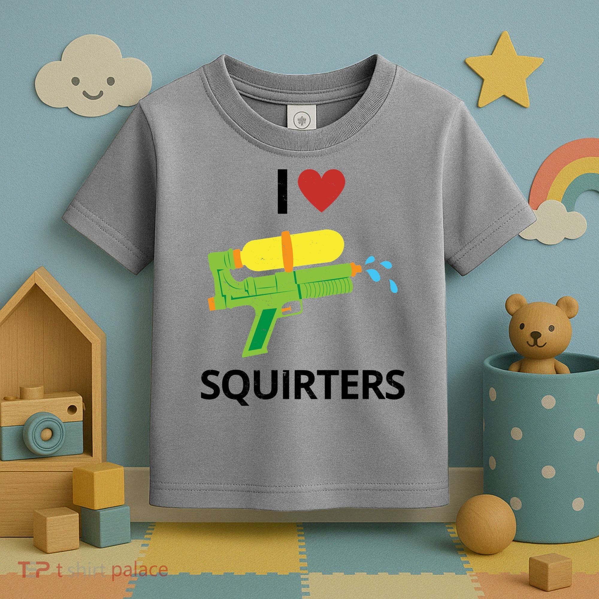 I Heart Squirters Funny Water Gun Toddler T-Shirt