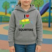 I Heart Squirters Funny Water Gun Kids Hoodie thumb 3