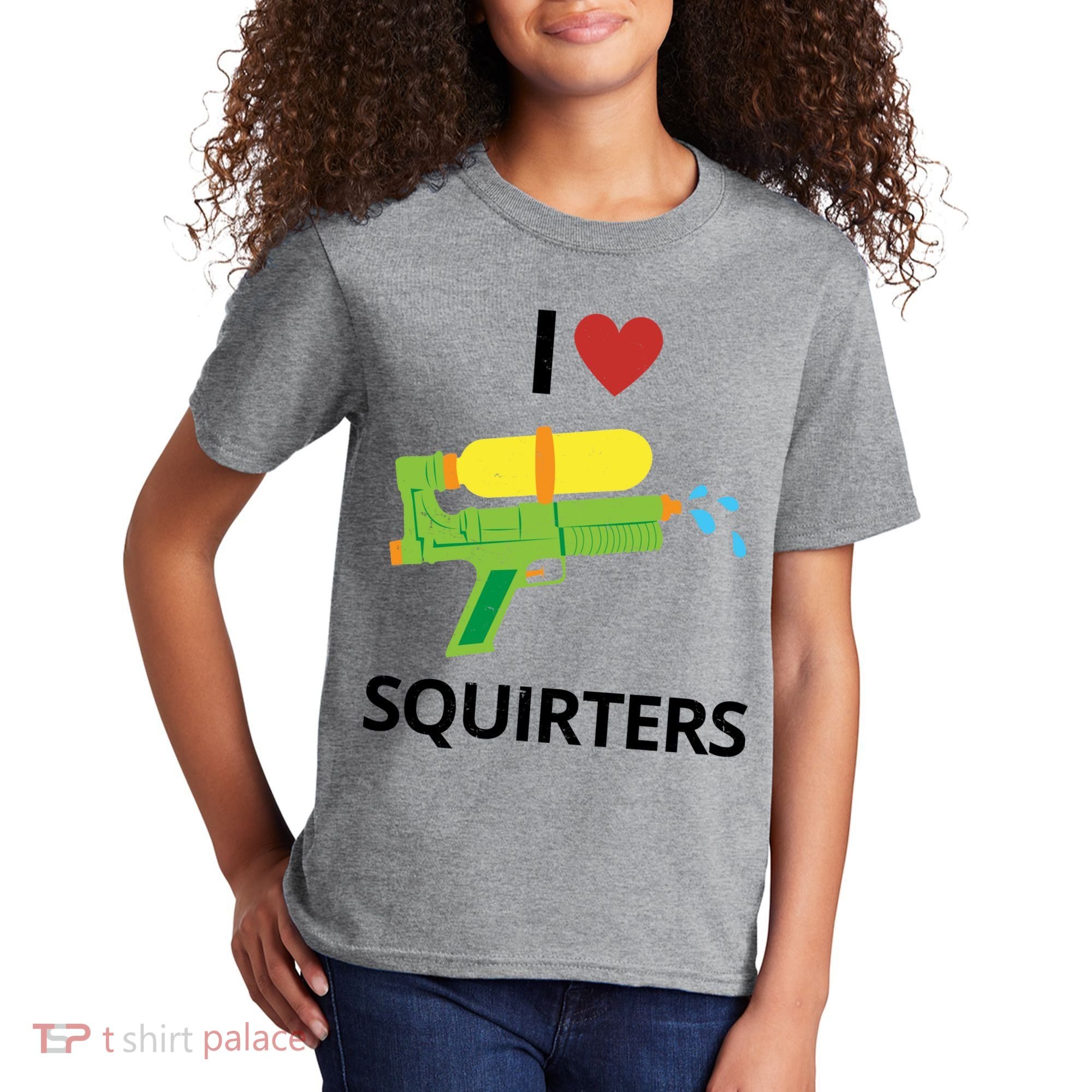I Heart Squirters Funny Water Gun Kids T-Shirt